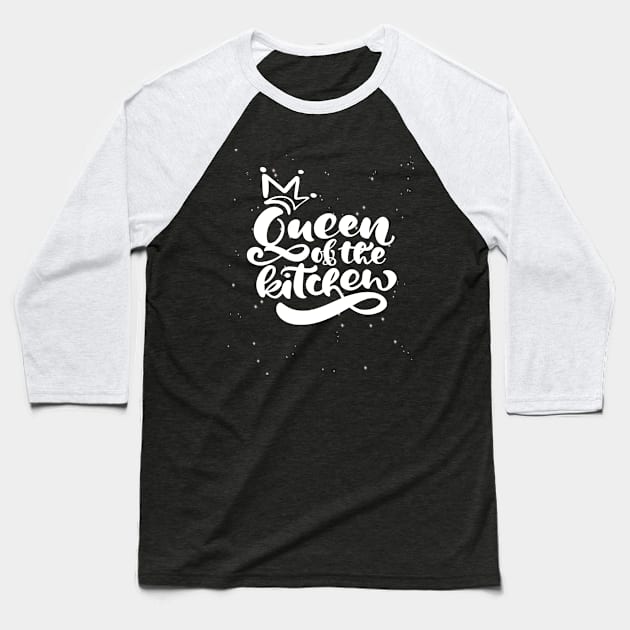 Queen of the Kitchen Baseball T-Shirt by Craft and Crumbles